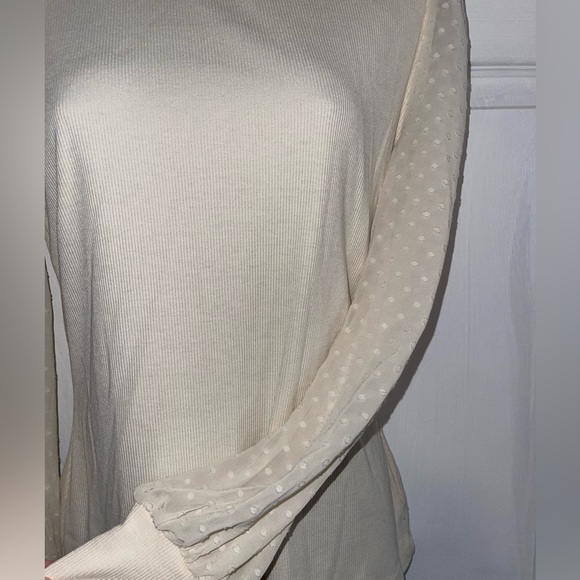 Who What Wear Long Sleeve Shirt Polka Dot - Picture 2 of 6